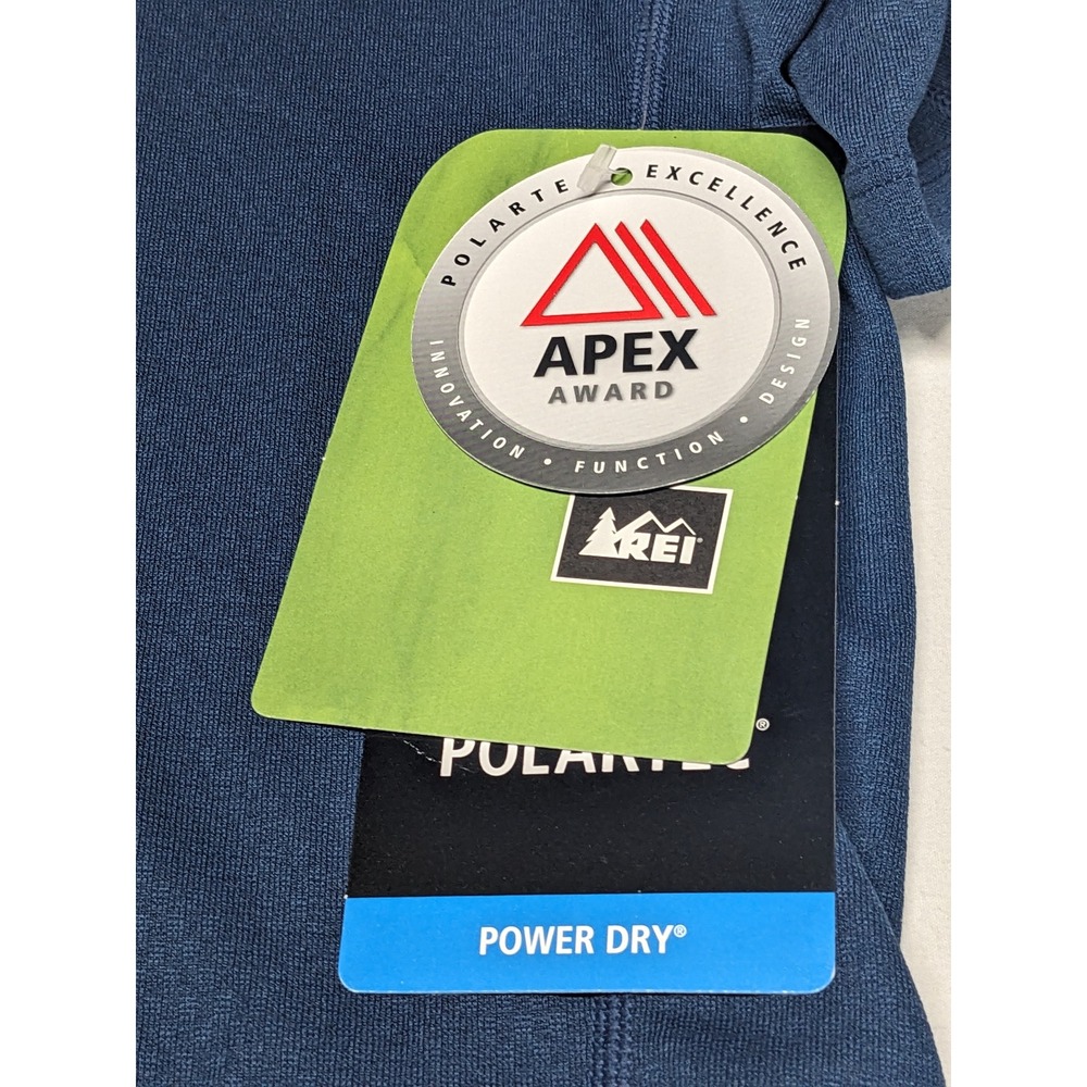 REI Mens Polartec Power Dry Lightweight Base Layer Crew Shirt Orion Blue Medium - Picture 3 of 12